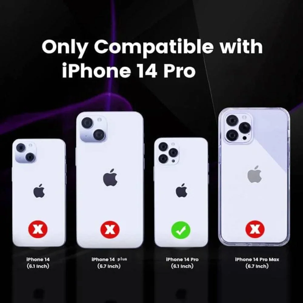 Luxury Wallet Case for iPhone 14 Pro – RFID Blocking, Card Holder & Stand